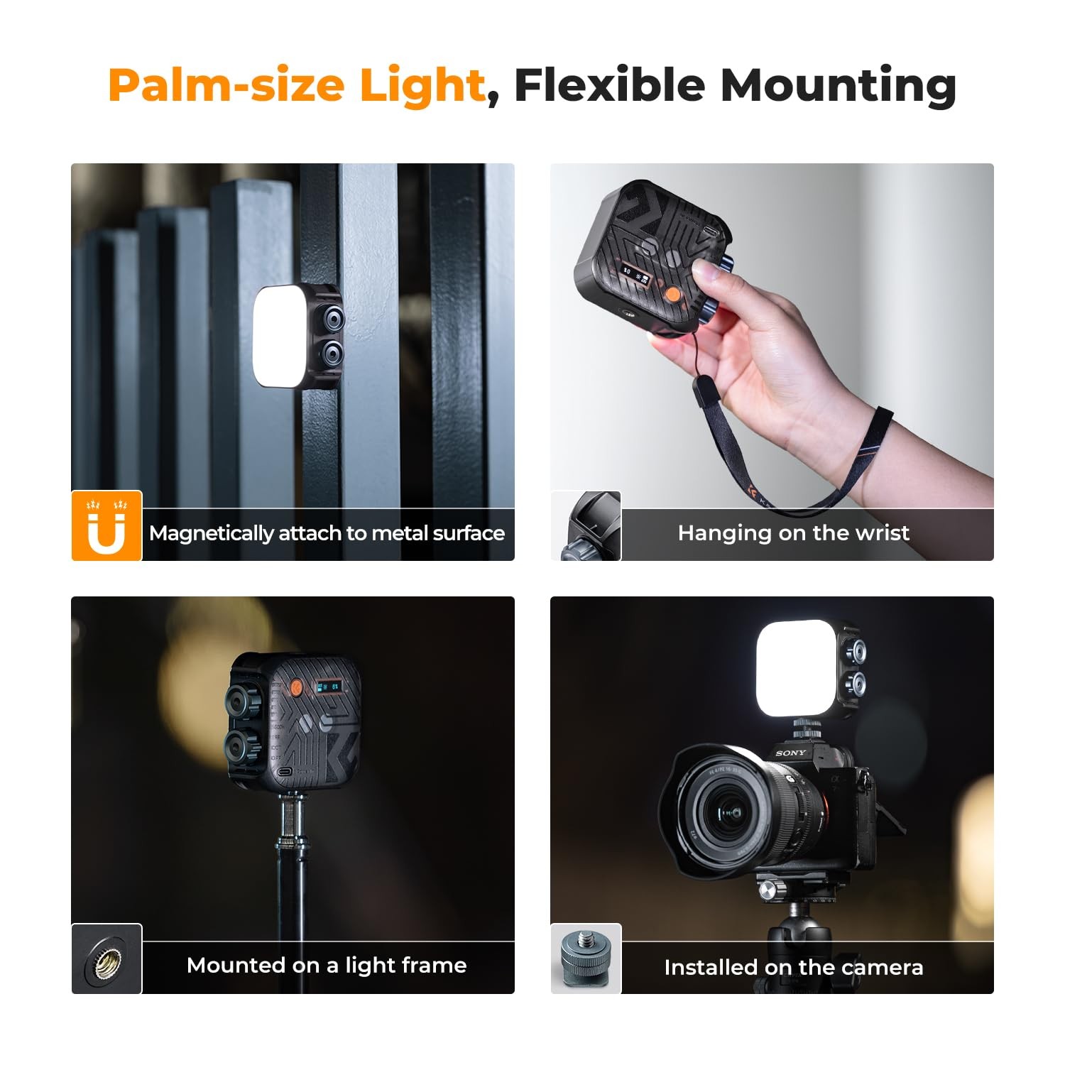 Bi-Color LED Video Light 2000mAh Rechargeable Portable Camera Photography Light
