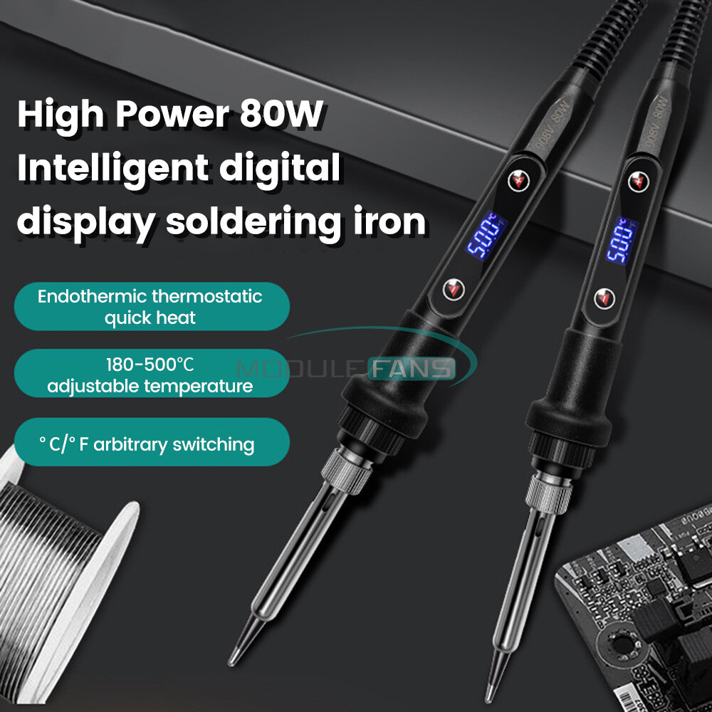 80W Digital LCD Electric Soldering Iron DIY Temperature Adjustable 180 ℃-500 ℃