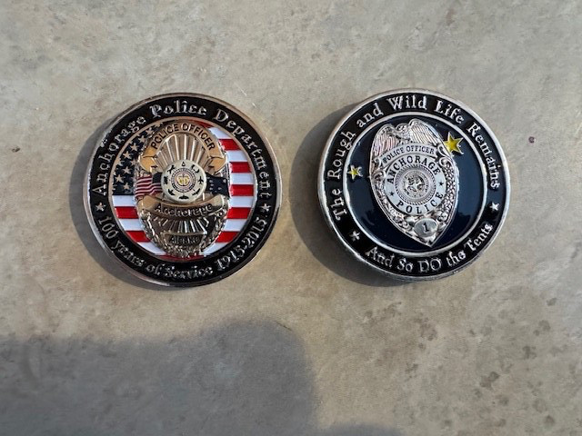 Anchorage Police Department Police Officer 100 years  Police Challenge coin