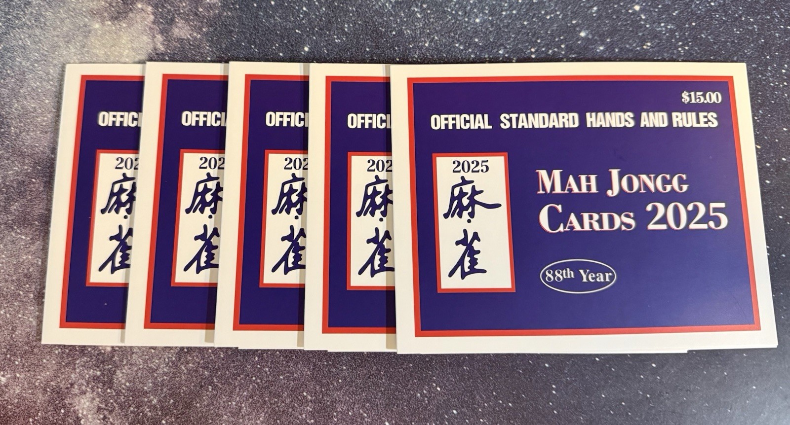 National Mah Jongg League 2025 Official Standard Hands & Rules  Lot of 5