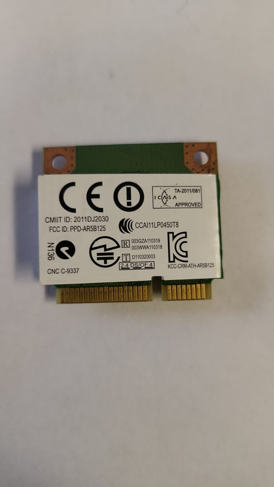 LOT OF 10 Dell DW1506 MXX0D 0MXXOD  Wireless 802.11 b/g/n WiFi Card TESTED GOOD