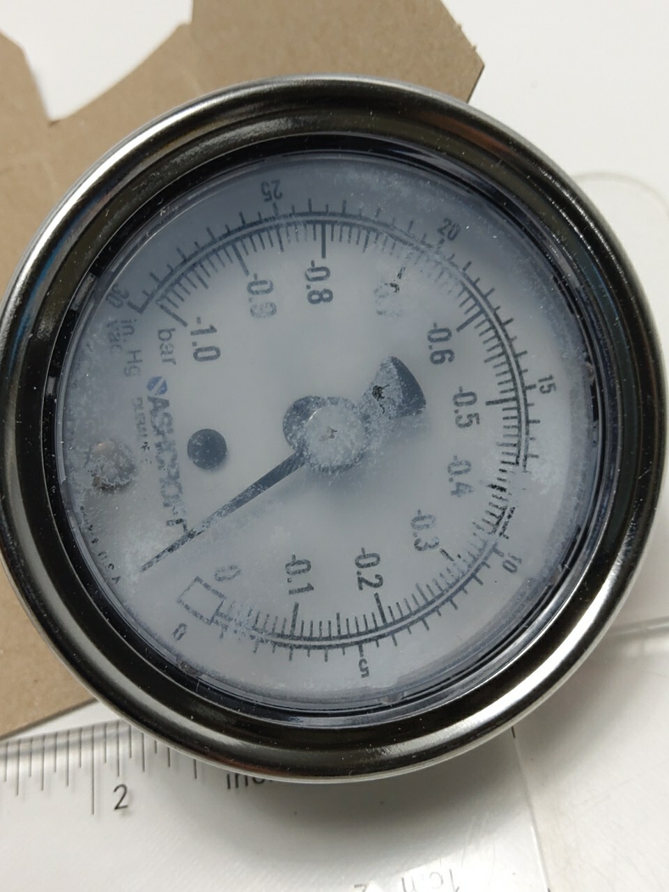 ASHCROFT INS-25-1000-SW-131 VACUUM GAUGE