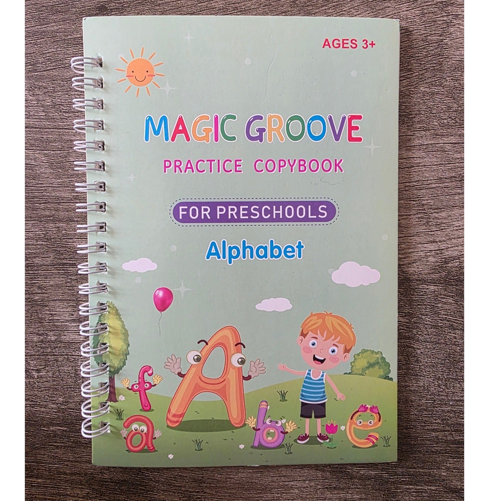 Magic Groove Practice Copybook Set of 3 Preschool Math Alphabet Drawing Ages 3+