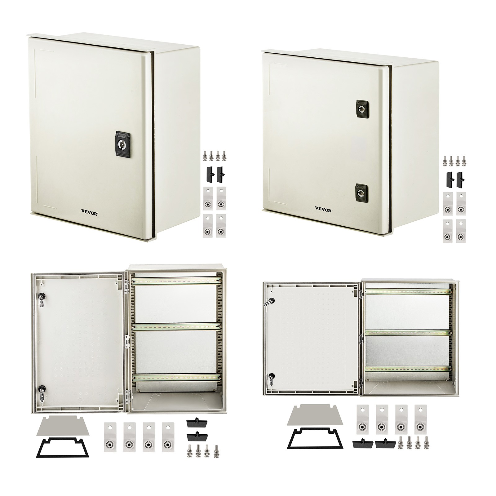 VEVOR 12'' 16'' 20"  24" Fiberglass Electrical Enclosure Box IP66 Junction Box