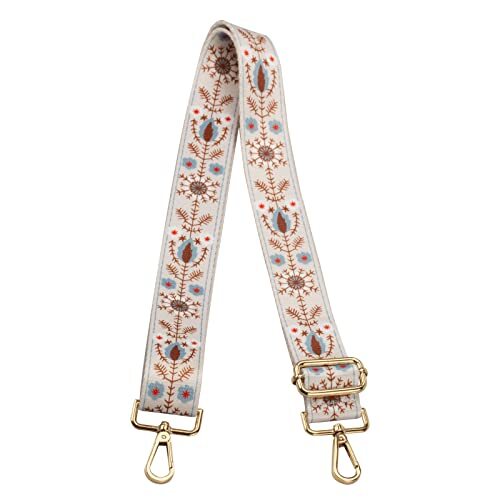 Crossbody Strap for Purses Replacement Adjustable Guitar Foral W Gold Hardware