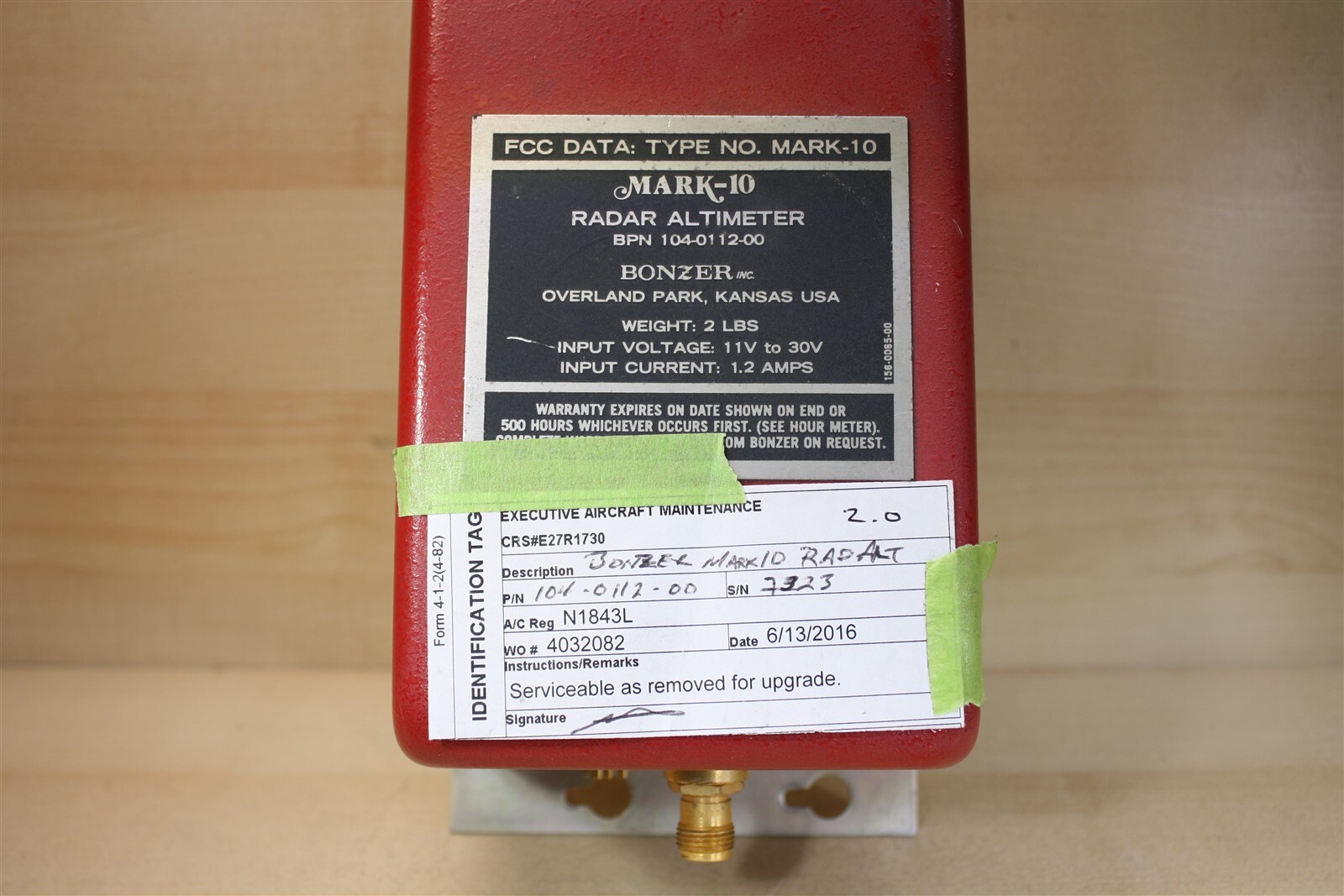 Bonzer Mark-10 Radar Altimeter 104-0112-00