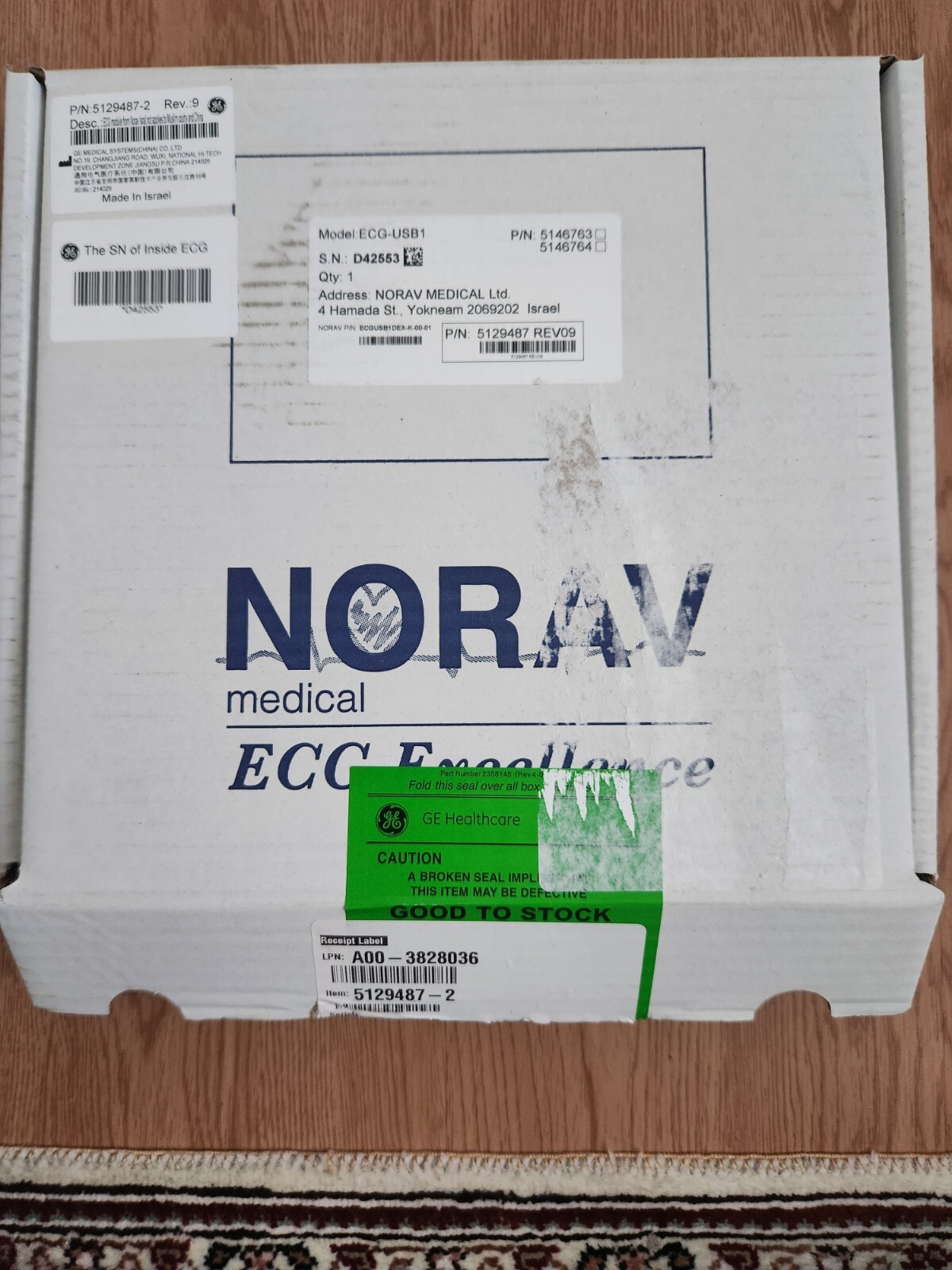 ECGUSB1D-EX Norav Medical, Brand new in the original box