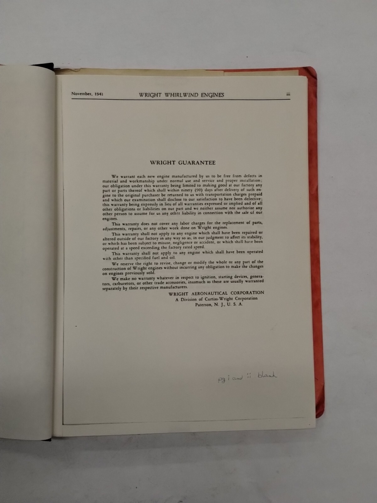 Wright Whirlwind Tank Engine Model R-975EC-2 Instructions for Inst & Ops & Maint