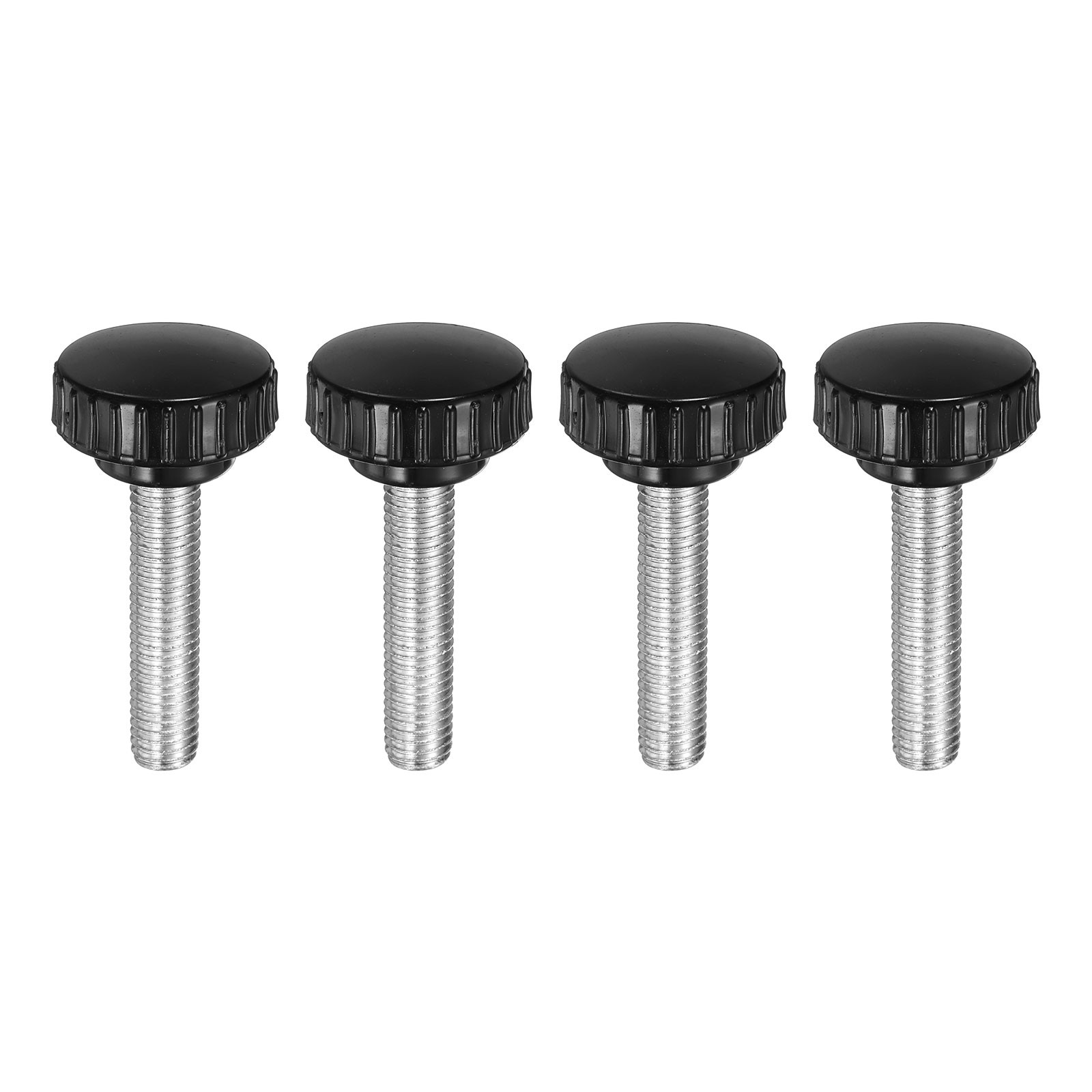 4pcs Knurled Clamping Knobs M10 x 45mm Zinc Plated Carbon Steel Thread 30mm Head