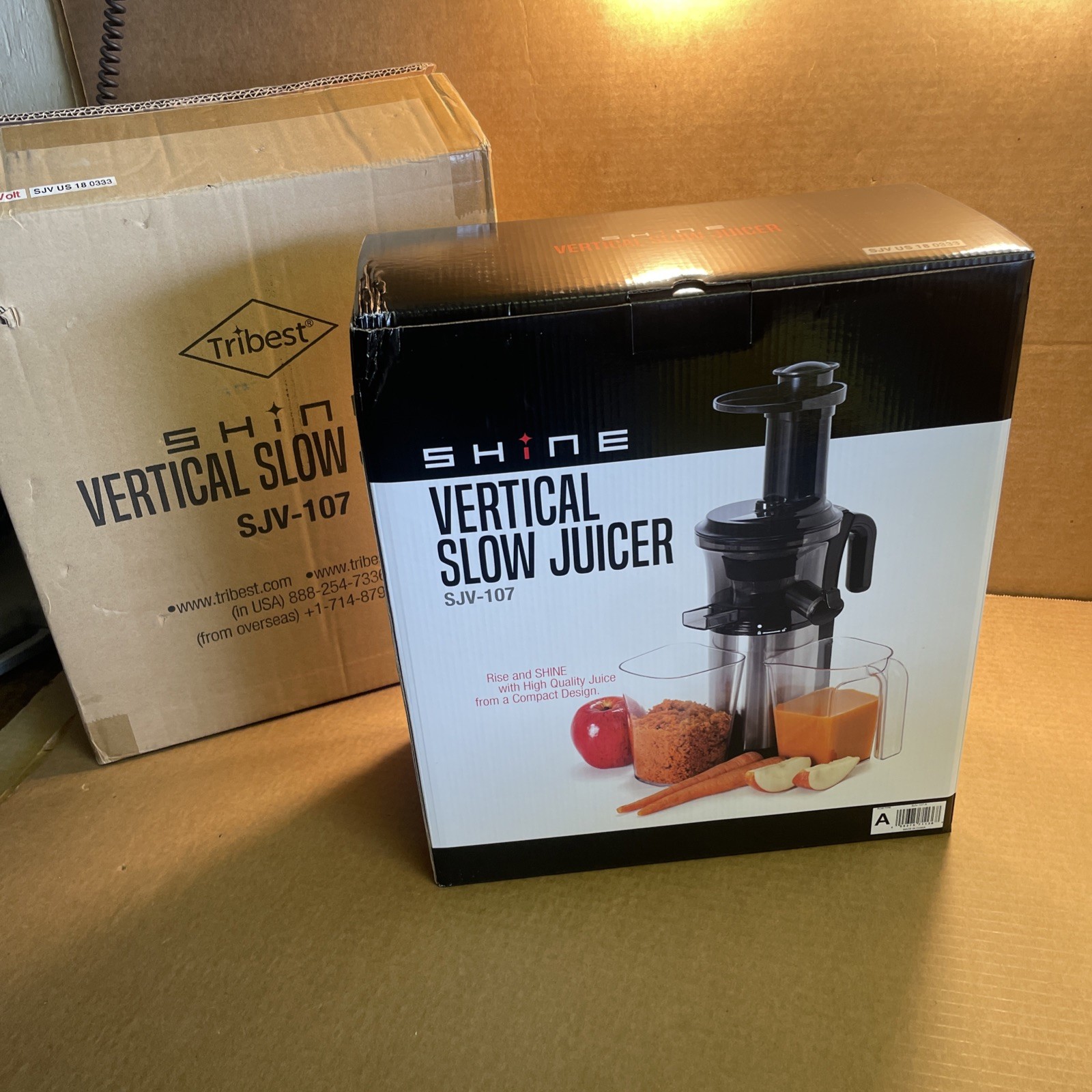 NEW IN BOX: Tribest Shine Cold Press Vertical Slow Juicer SJV-107-A ** NEW**