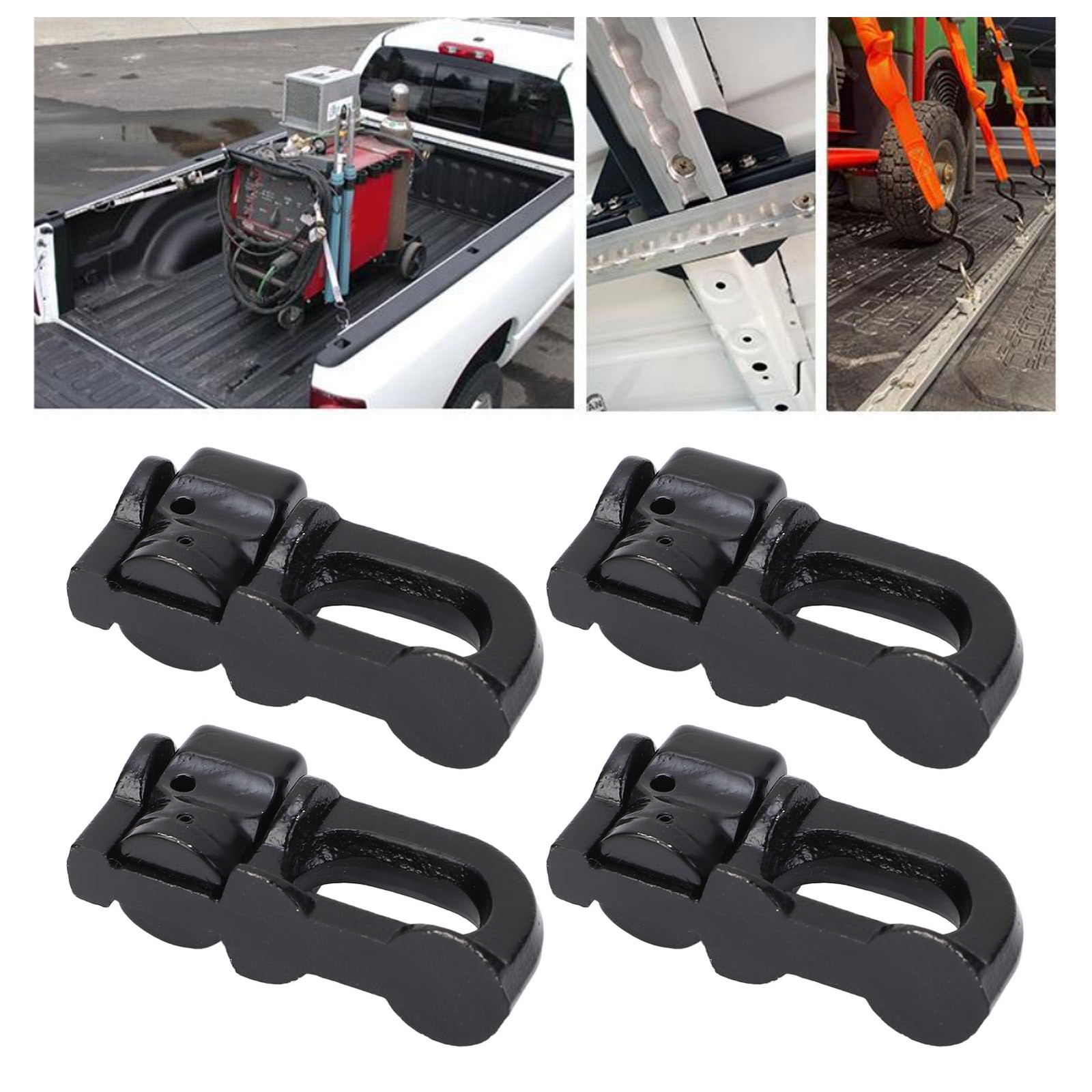 ˜4Pcs L Track Double Stud Tie Down Fitting Carbon Steel L Track Rail Double Stud