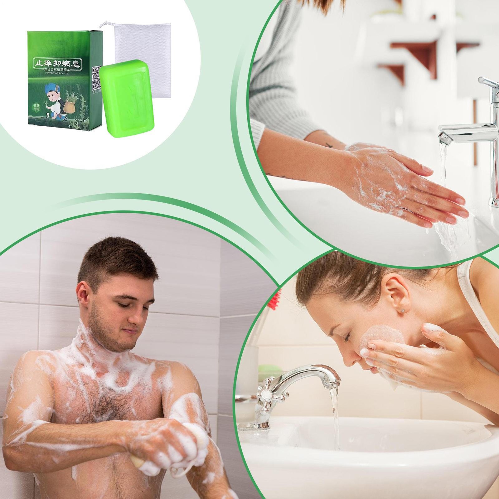 Bar Soap Shower Bar Soap With Foaming Net Moisturizing Bath Cleanser