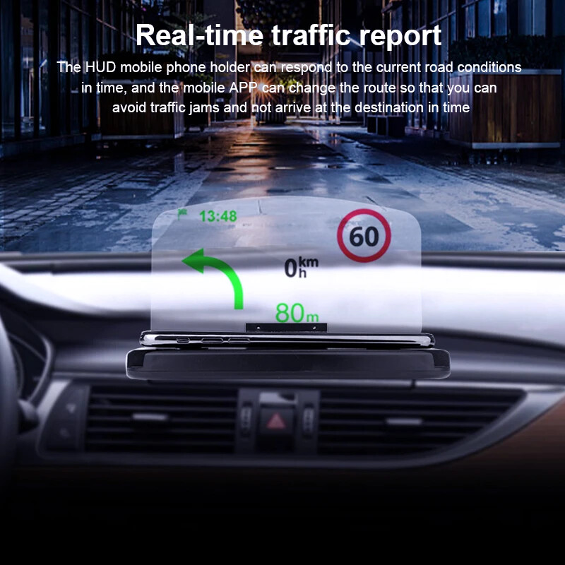 2025 Car HUD Head Up Navigation Display Phone Holder Mount GPS Projector
