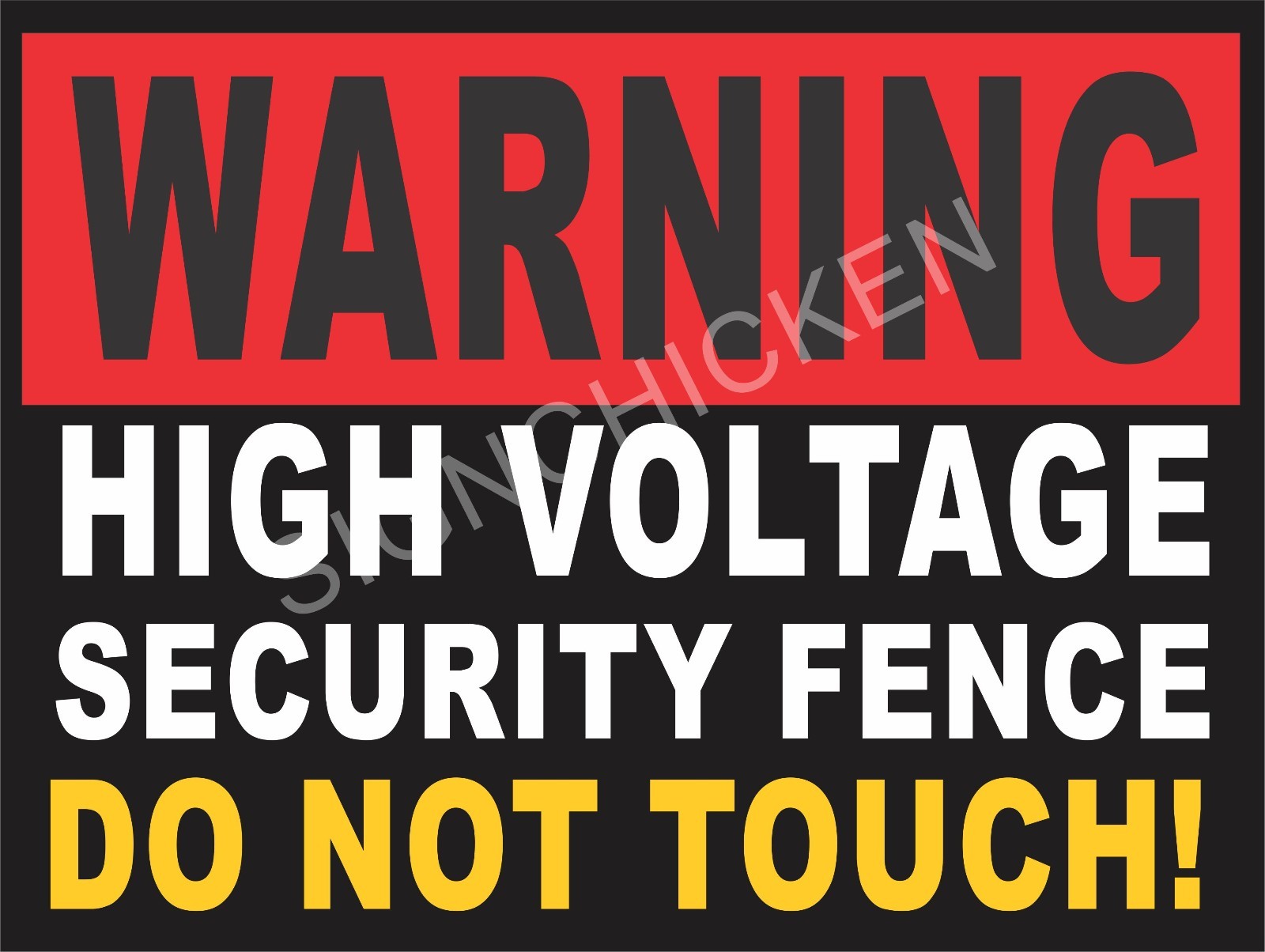 HIGH VOLTAGE,  SECURITY FENCE SIGN - STOP theft & vandalism, security sign