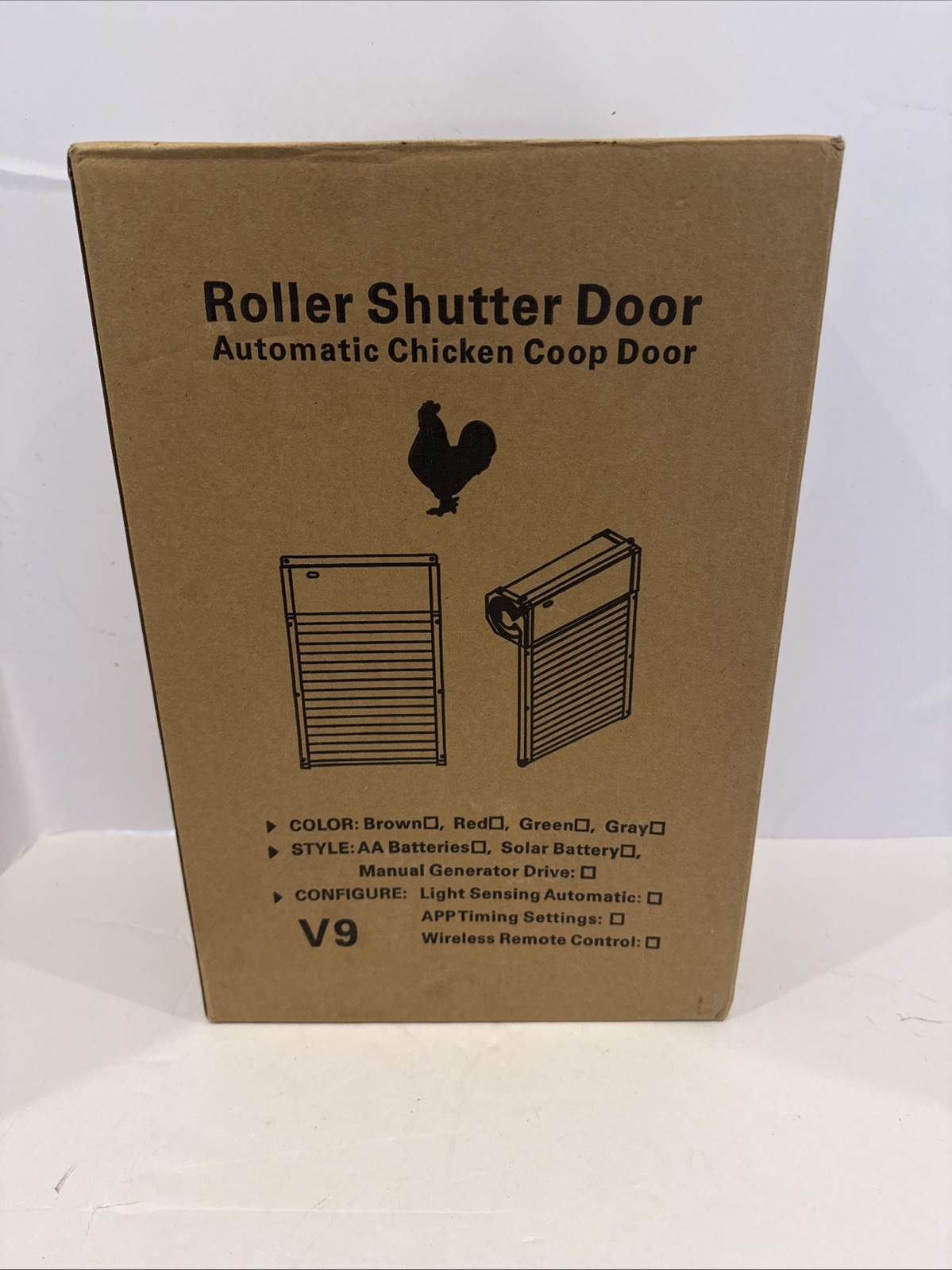 Automatic Chicken Coop Door Roller Shutter Door Remote V9 Door ONLY