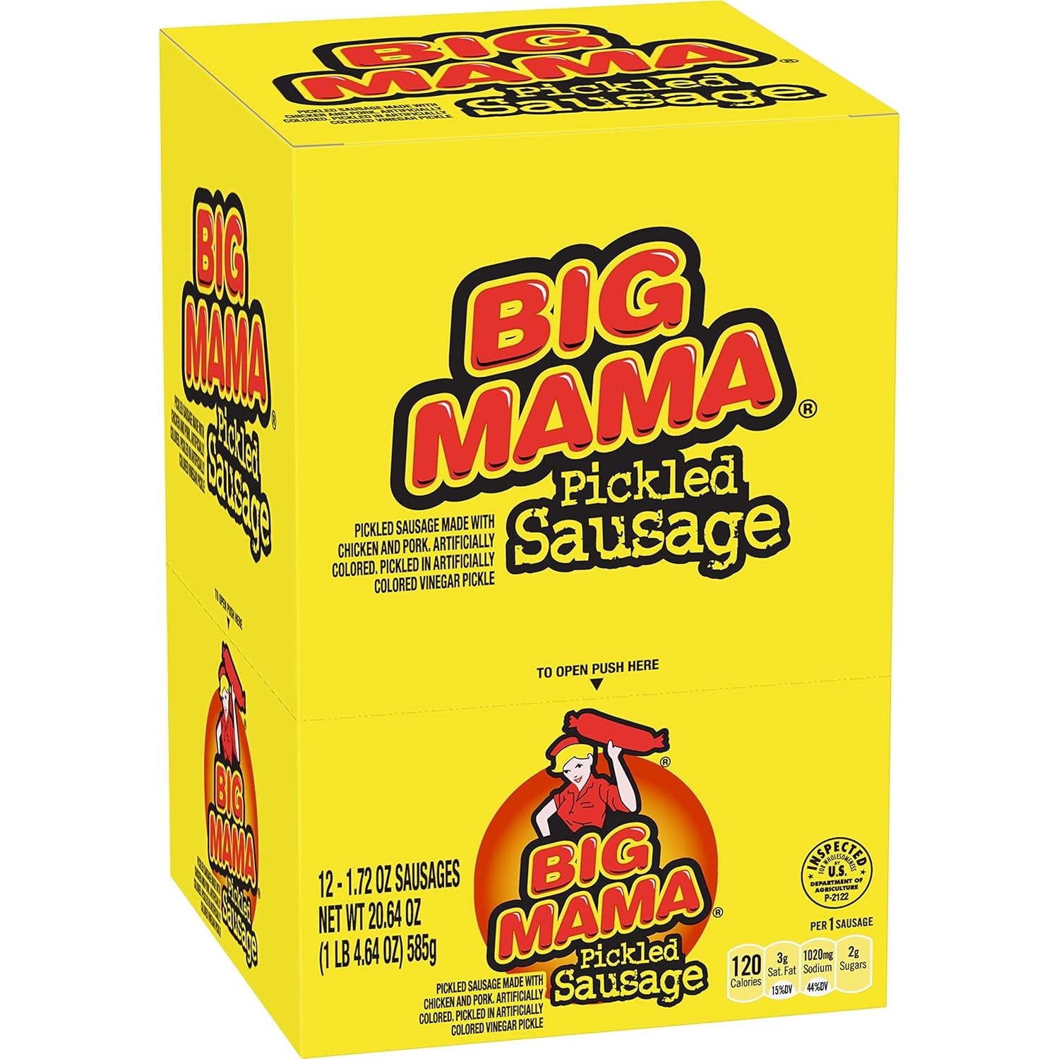 Penrose Big Mama Pickled Sausages, 2.4 Ounce, 12 Pack 1.72 Ounce (Pack of 12)