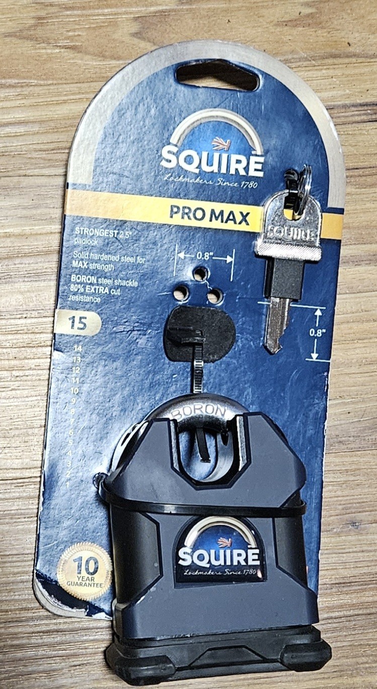 Squire Pro Max Stronghold SS65CS Strongest 2.5" Padlock Retail $175