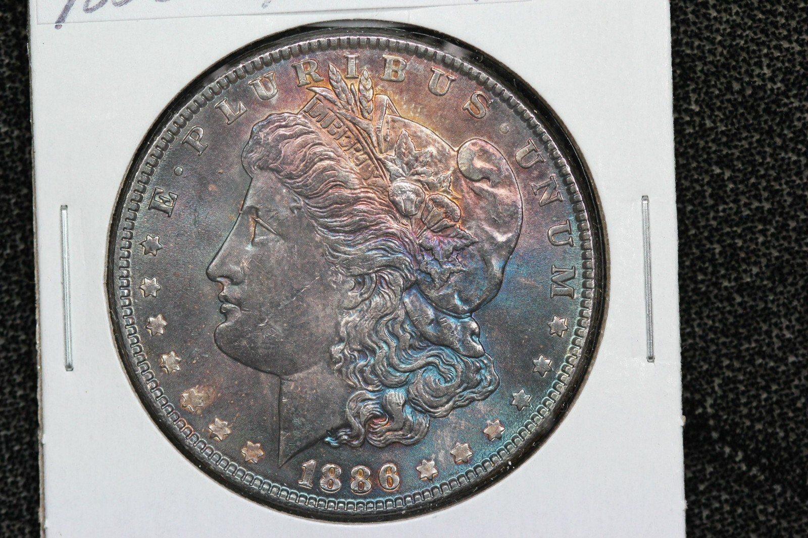 1886 Morgan Dollar Colorful toning 2PVP