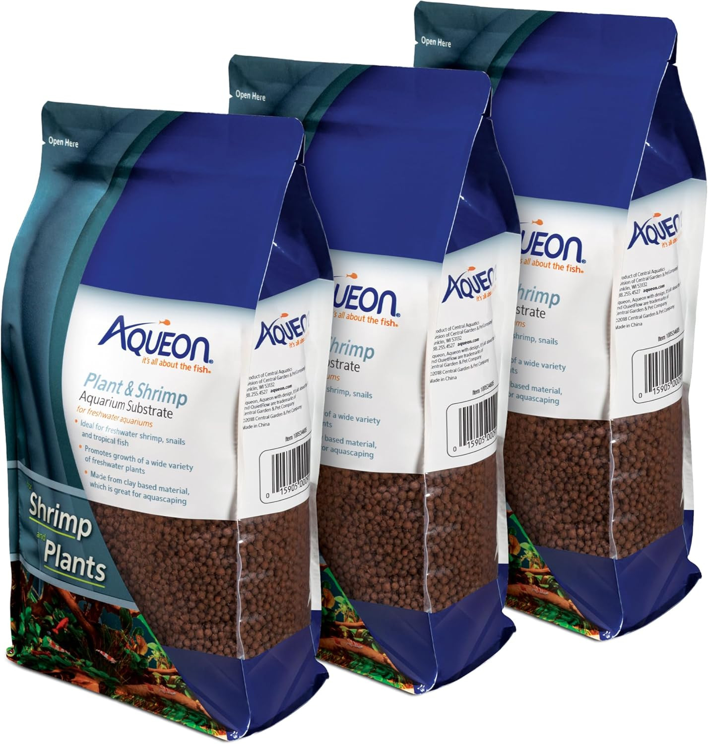 Plant and Shrimp Aquarium Substrate, Aqua Soil for Fish Tanks, 5 Pounds, 3 Count