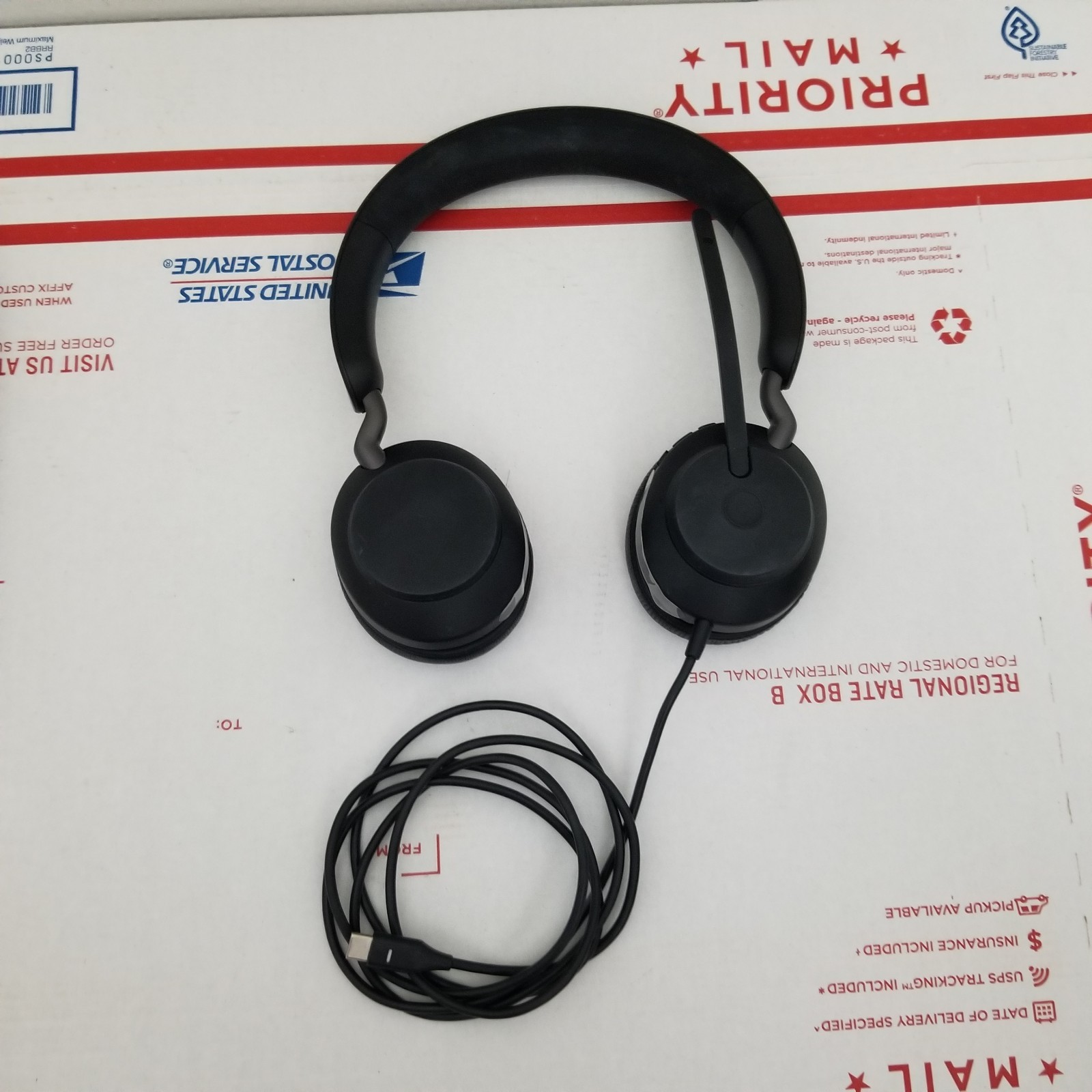Jabra Evolve2 40 HSC130 USB-C Wired Headset Black with Case