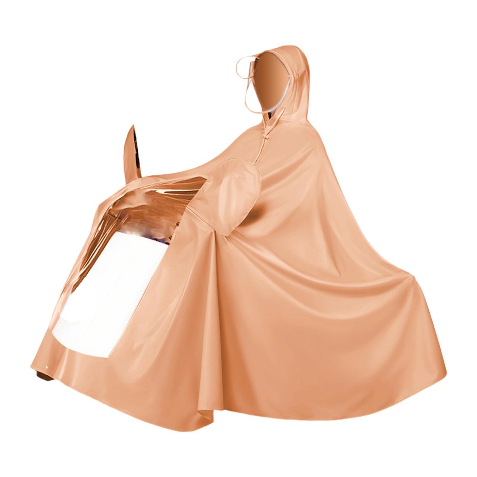 Cycling Hooded Rain Cover Bike Full Body Long Raincoat Windproof Motorcycle Rain