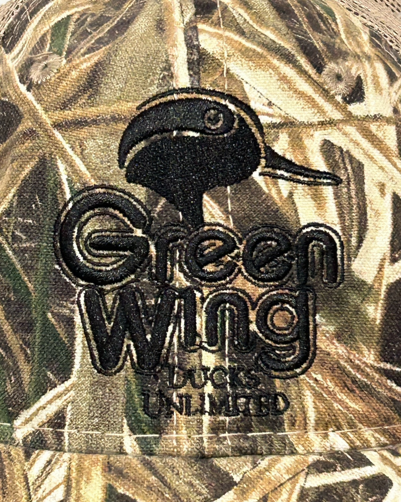 Ducks Unlimited Green Wing Camouflage Hat Mesh Back Snapback Mossy Oak YOUTH NWT