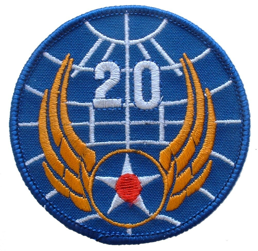 AIR FORCE 20TH Embroidered Shoulder Patch 3" (0158)