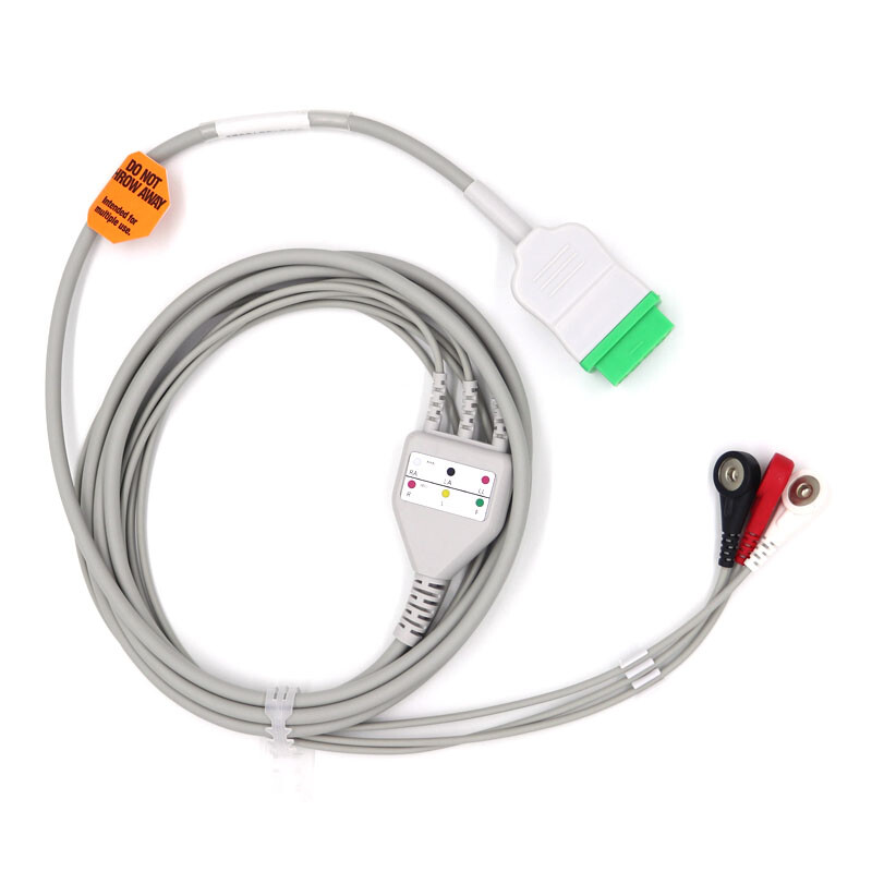 11 pin 3 Leads ECG EKG one-piece ECG Cable Fit For GE-marqutte , Dash PRO 3000