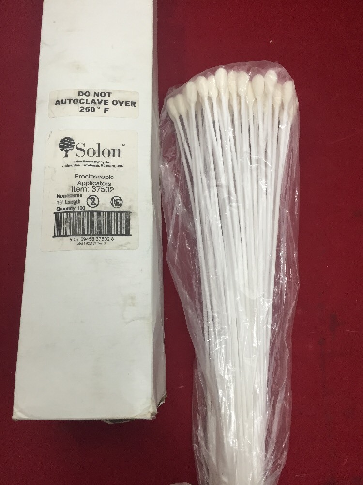 NEW BOX OF 100 SOLON Proctoscopic Applicators 16" 37502