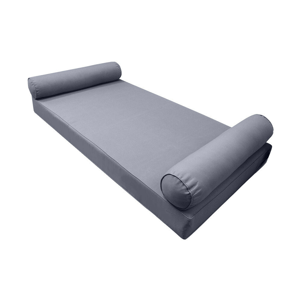 |SLIPCOVER ONLY|S5 Daybed Mattress Bolster Pillow Covers Pipe Trim Twin AD001