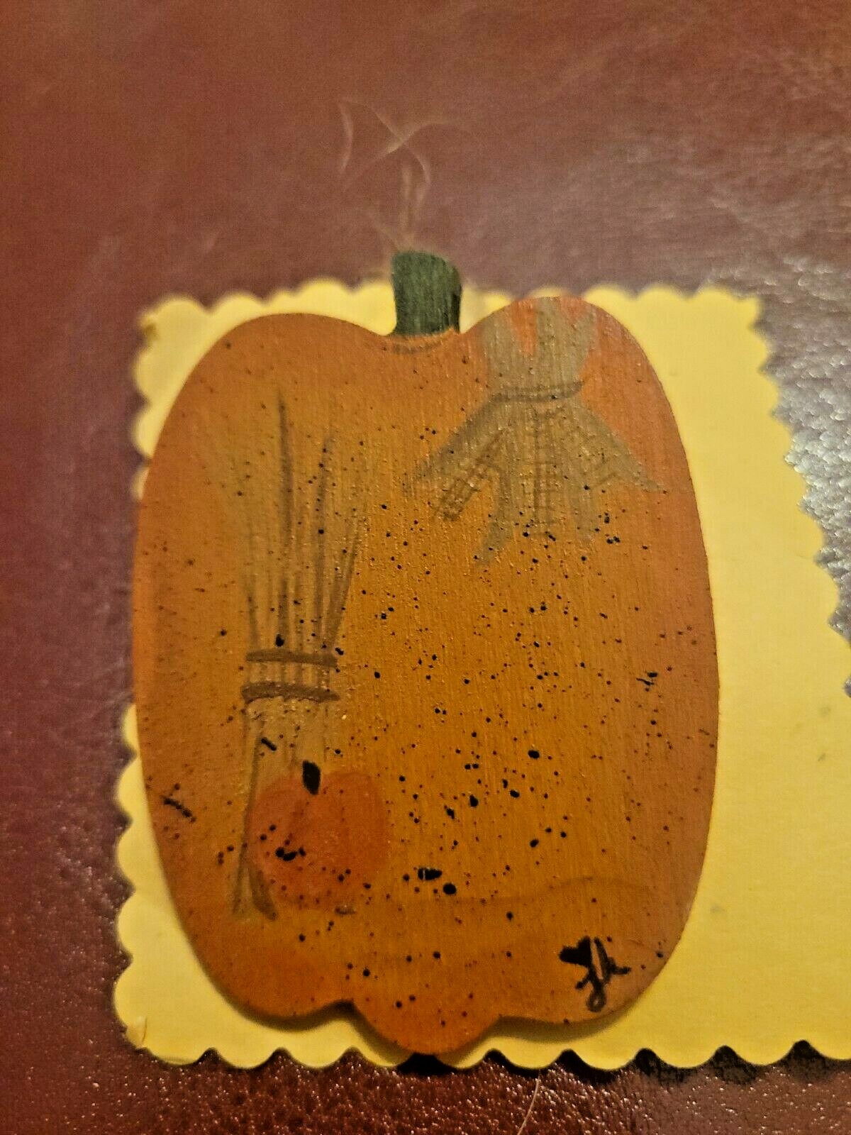 Hand Painted Pumpkin Harvest Fall Pin