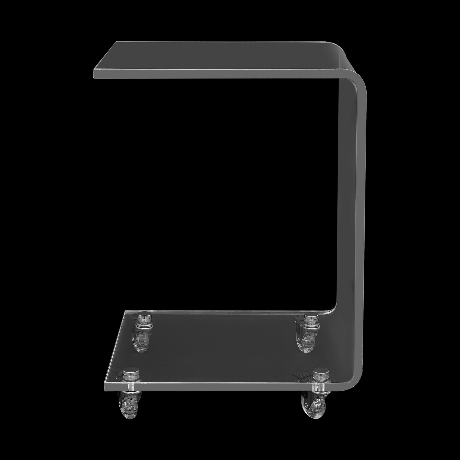 Modern C-shaped Side Table Acrylic End Table Couch Side Table, Bedside Table