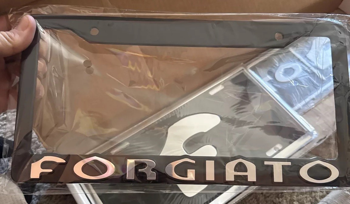 REAL!! Forgiato Black License Plate Frame 100 % Authentic Forgiato Product! REAL