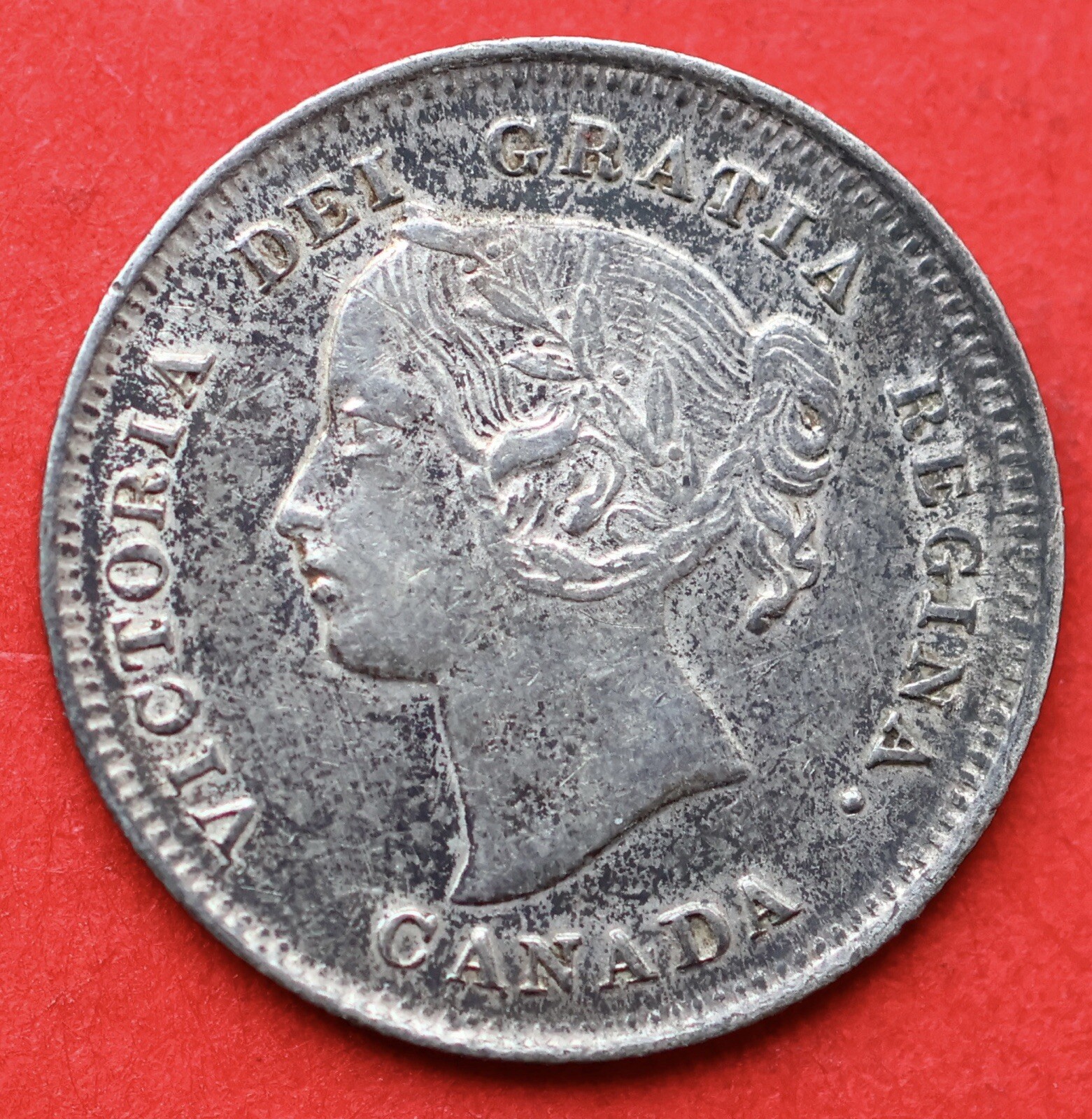 1897 Canada 5 Cents Narrow 8 - EF - Lot#12305