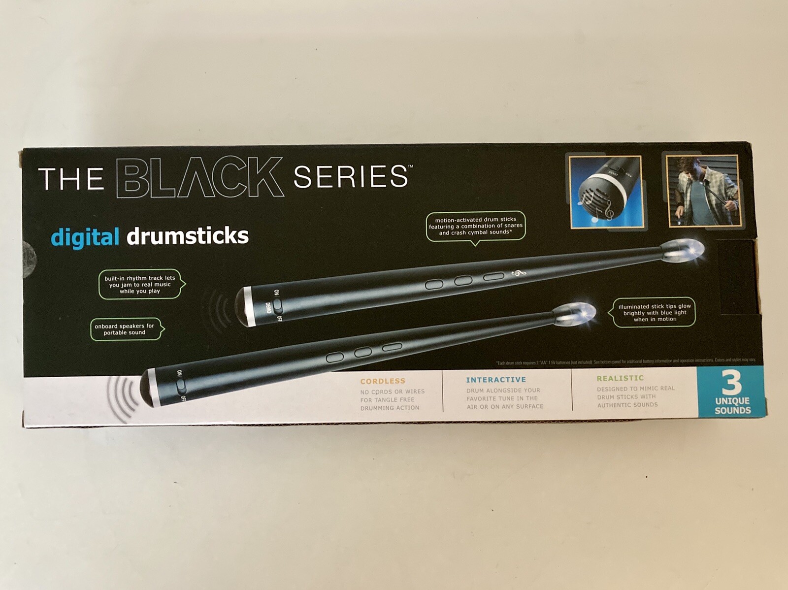 The Black Series Digital Drum Sticks - New