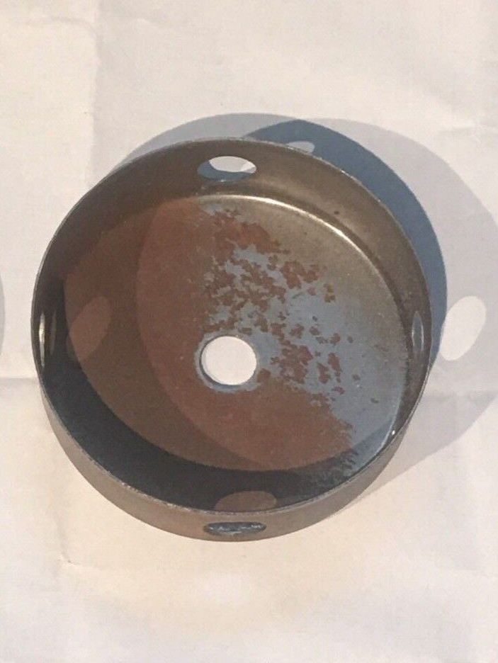 NEW 2-3/4" RAW STEEL CHANDELIER BODY w/4 side holes  NO CAP, old stock lamp part