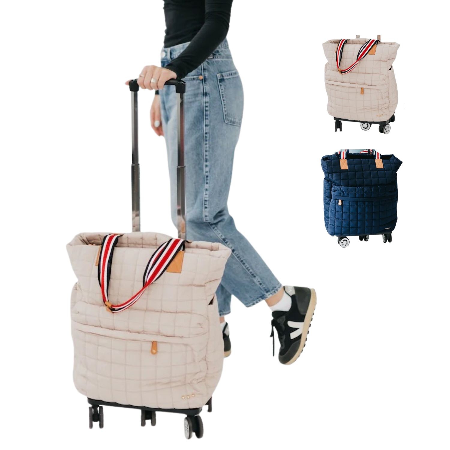 Pretty Simple Tenley Quilted Tote Roller Travel Bag