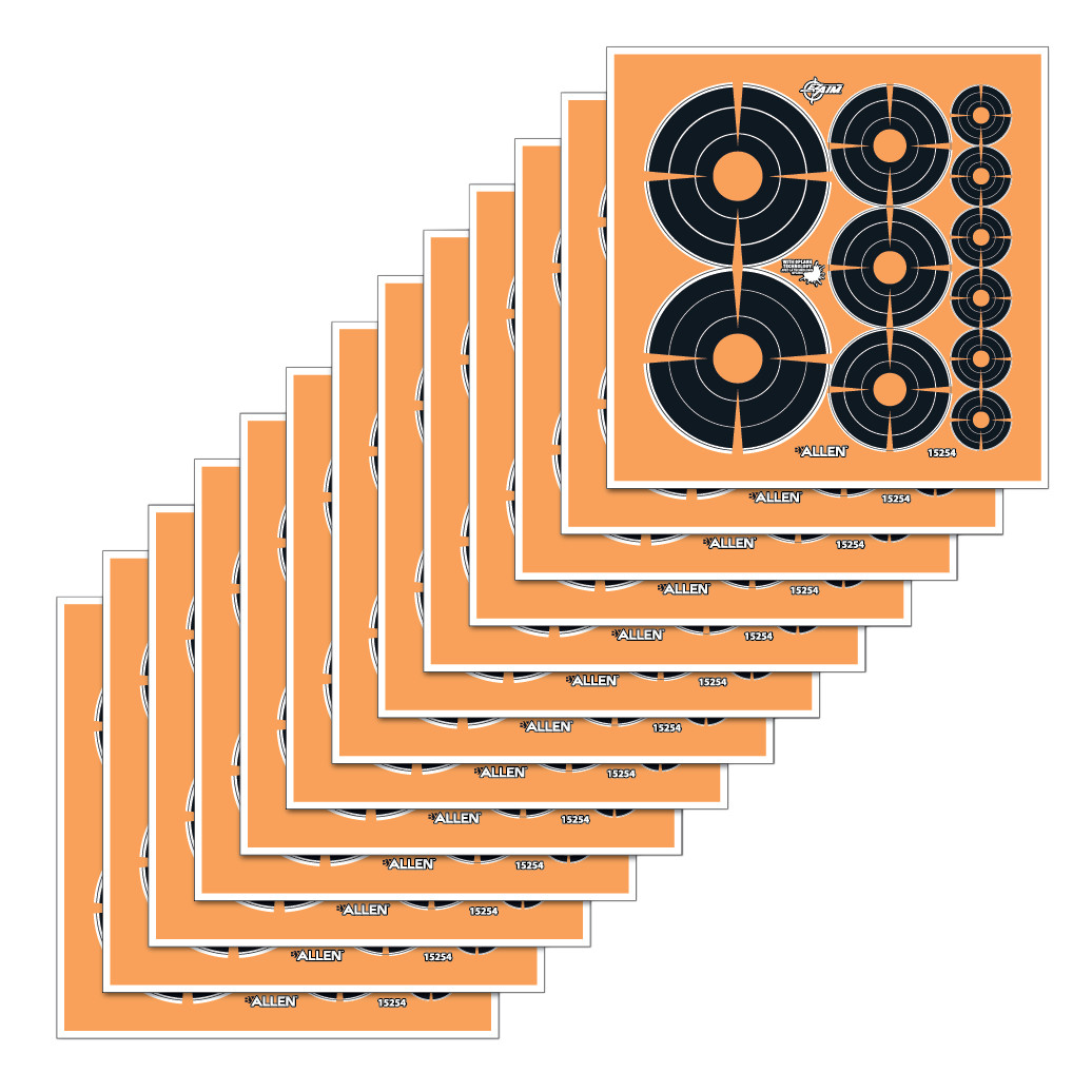 Allen EZ Aim Adhesive Bullseye Variety Pack Paper Targets 1 2 3 in 15254