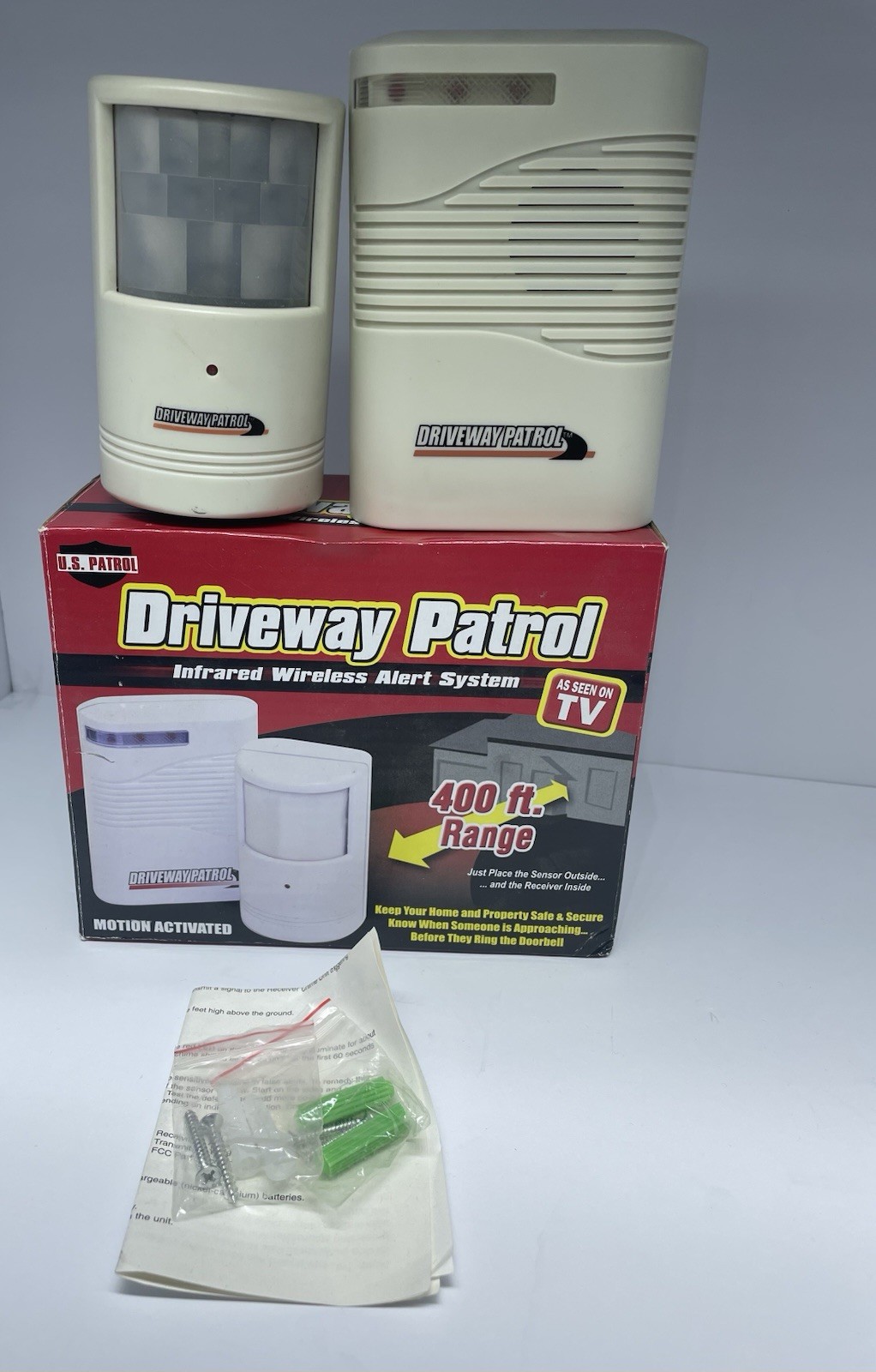 2 U.S Patrol Driveway Patrol TV3731 infrared wireless alert system 400 ft range