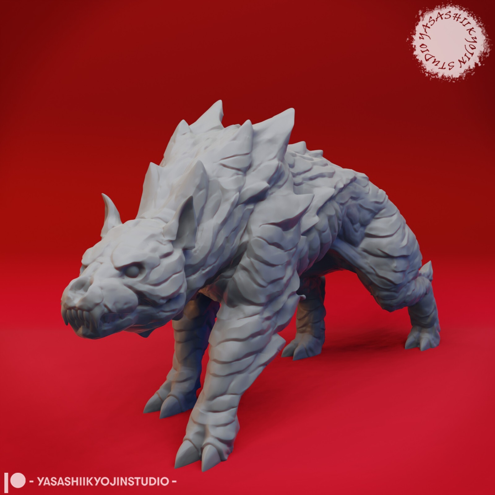 Hellhound - Devil Dog Infernal Monster - Yasashii -  Dungeons and Dragons 32mm
