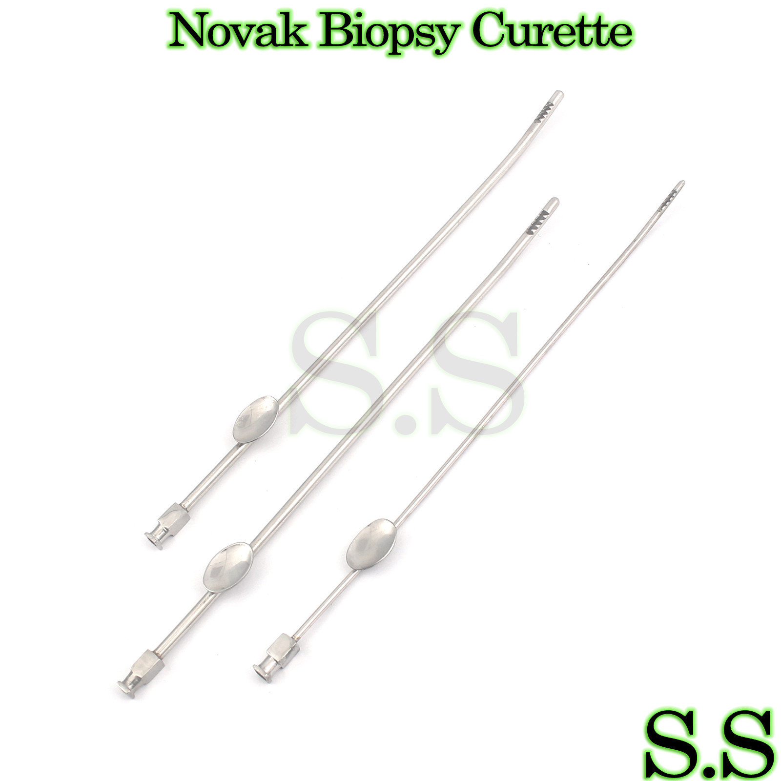 3 NOVAK ENDOCERVICAL BIOPSY CURETTE 2,3,4mm GYNECOLOGY