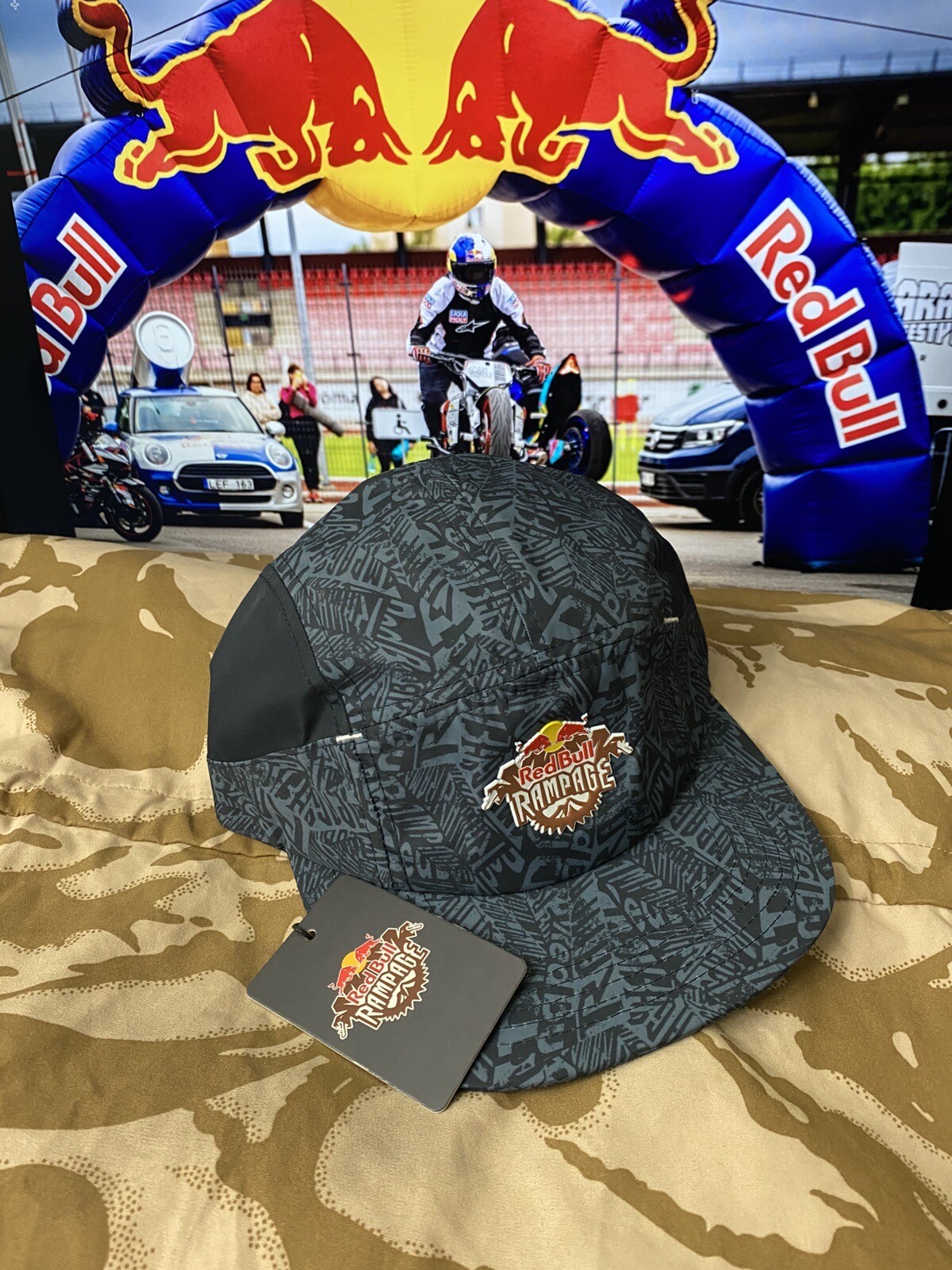 Red Bull Rampage Chaos Camper Cap Hat Max Checo Bike Outdoor OSFM Navy New