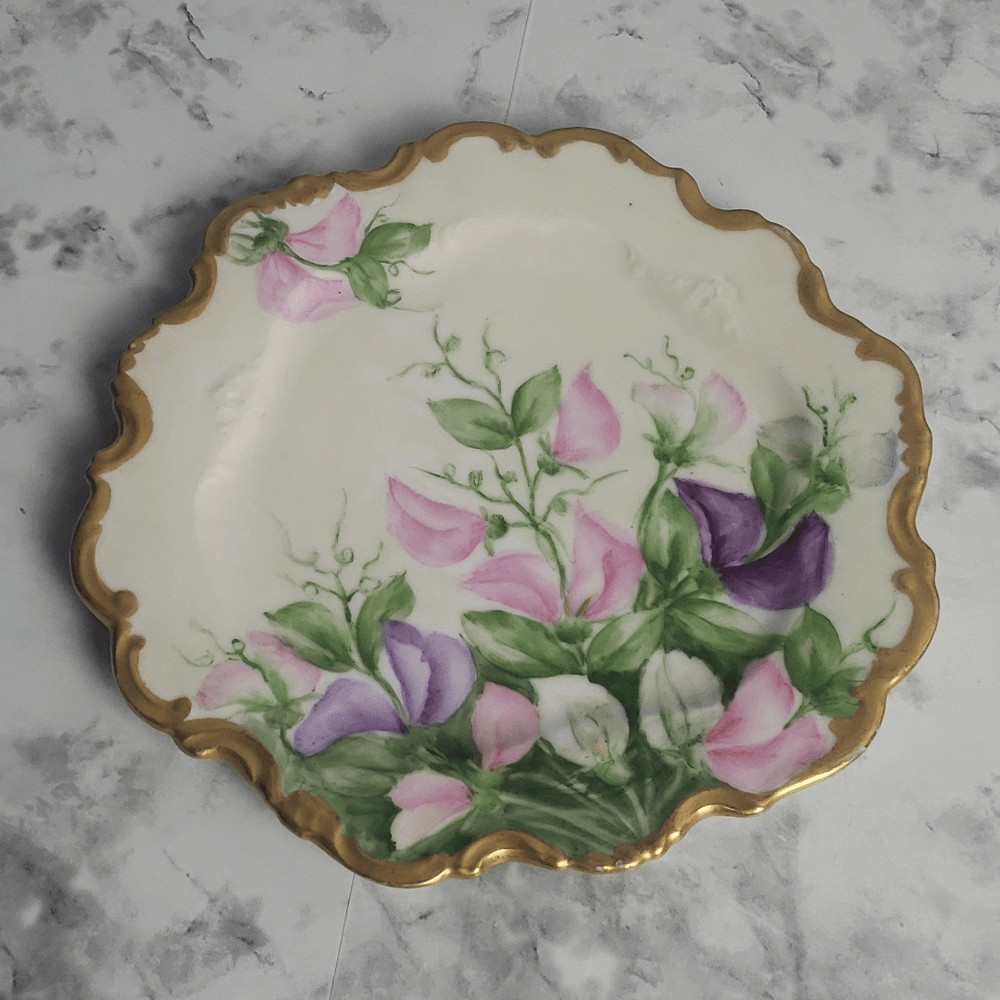 Vintage WG and Company Purple and Pink Limoges Plate