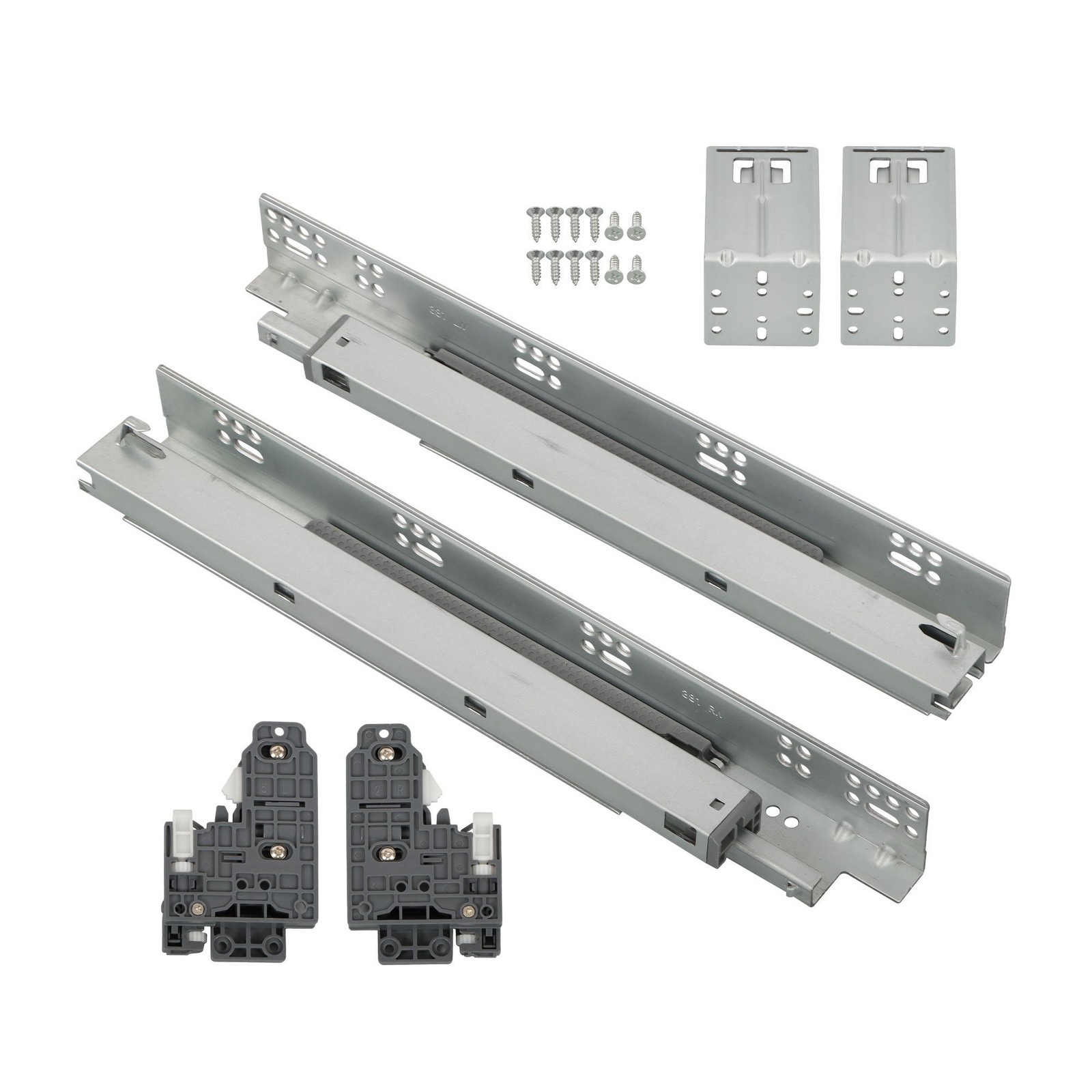Soft Close Undermount Drawer Glides 15 Inch Full Extension 100 LB