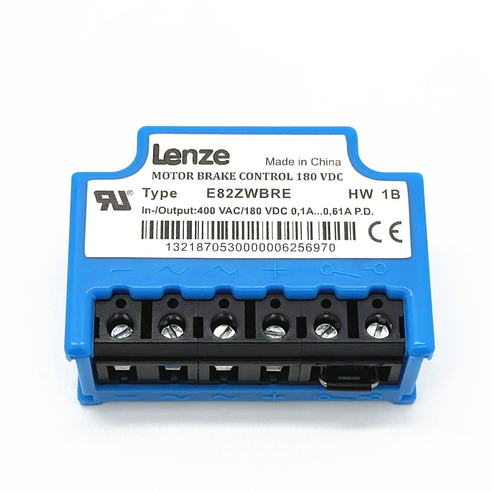 Lenze MOTOR BRAKE CONTROL E82ZWBRE 400VAC 180VDC 0.61ADC rectifier module
