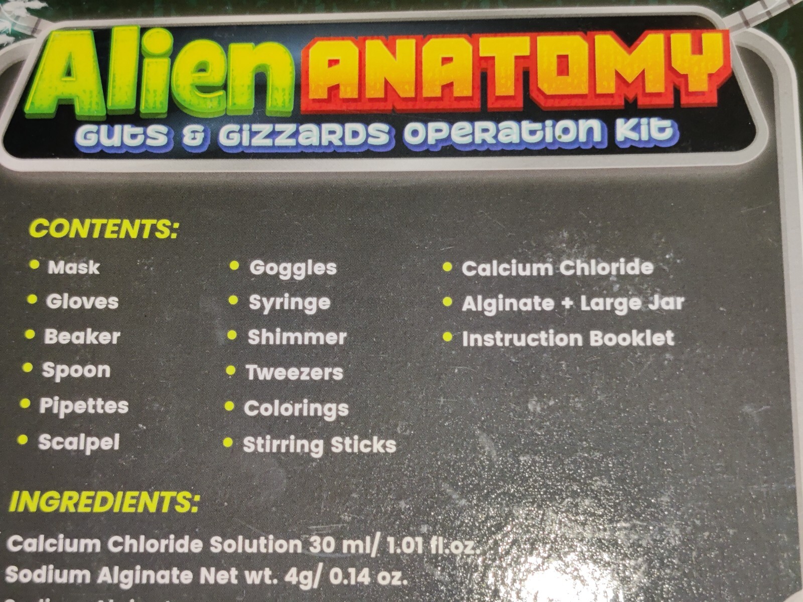 Playz Alien Anatomy Guts & Gizzards Operations Kit Stem Experiments Science NIB