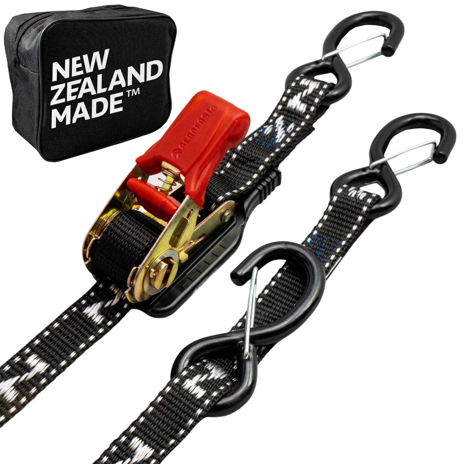 Jetski Ratchet Strap Tie Down - Made in NZ - 1" x 12"’ Heavy Duty Endless
