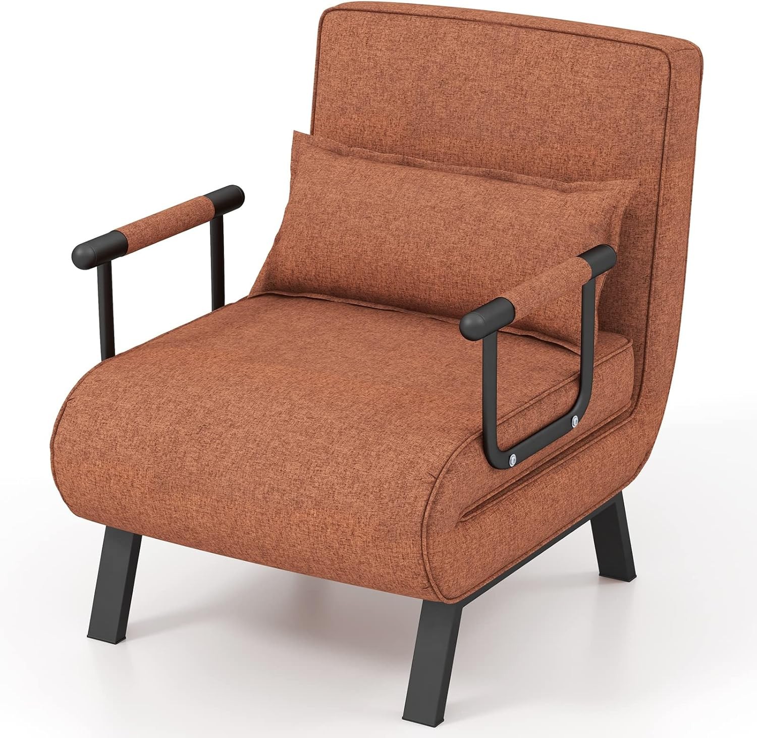 4-in-1 Convertible Sofa Chair Bed Leisure Recliner Sleeper W/ 6 Adjustable