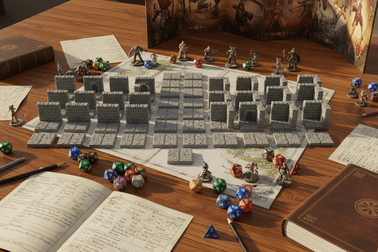 Room Builder Kit | Bulk Walls & Floors | Dragonlock Dungeons | Fat Dragon Games