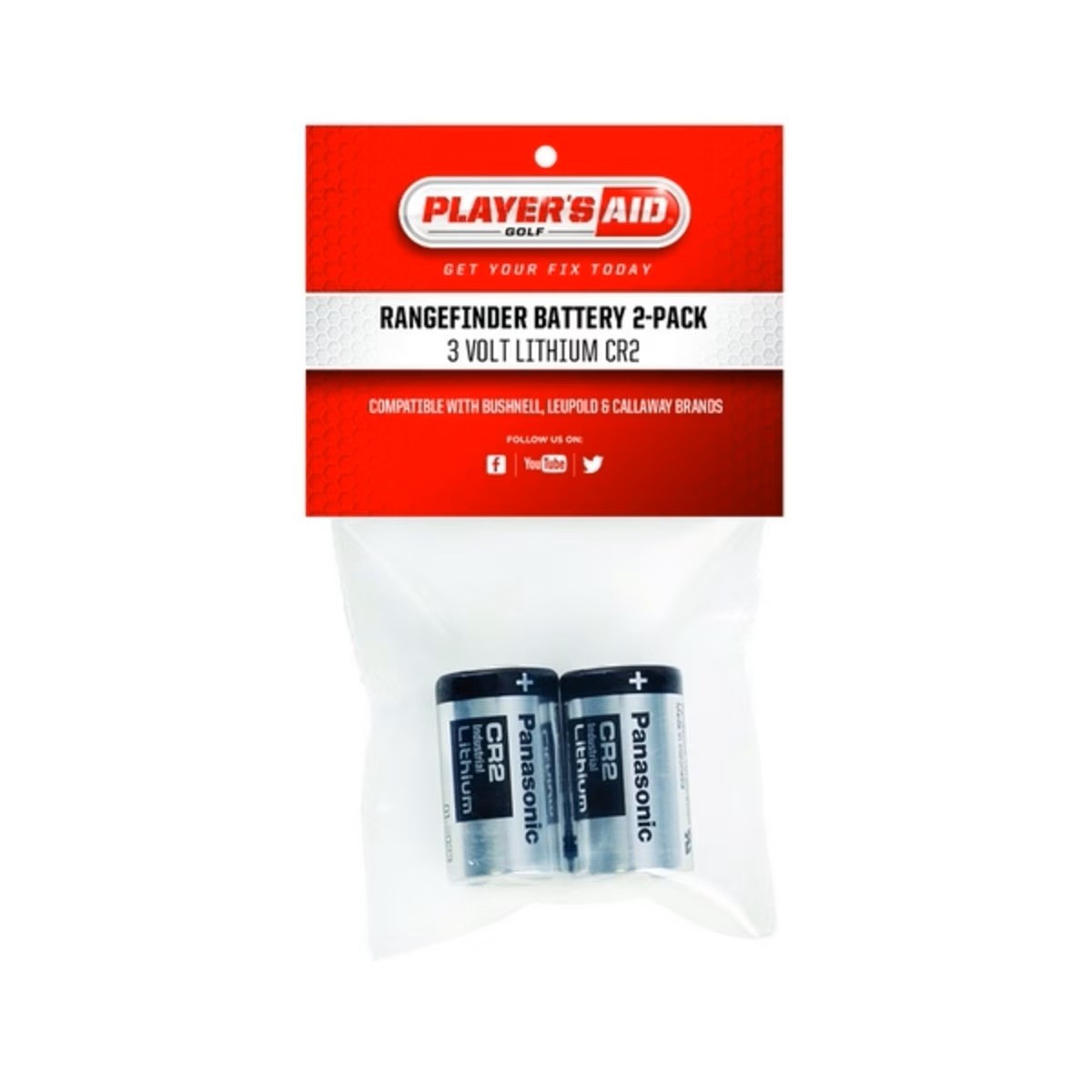 New Player's Aid Golf Batteries - 2-pack rangefinder batteries - 3 Volt CR2